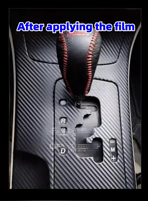 Carbon fiber black film for car interior and body