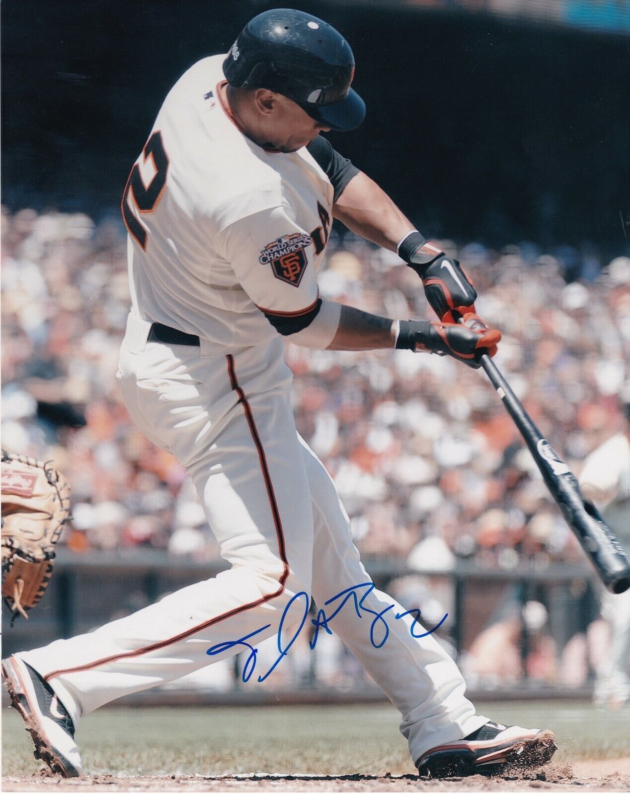 EMMANUEL BURRIS SAN FRANCISCO GIANTS ACTION SIGNED 8x10