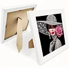 Lady Special Shape Partial Drill Dimond Art Paintings with Plastic Frame 17x17cm