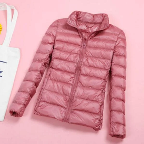 Down jacket women hooded ultra thin 90% Ultra Light duck down coat Female winter large sizes Solid Portable warm jackets woman