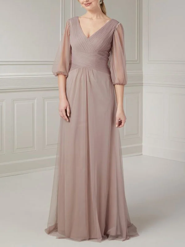 charming v-neck see-through mesh women's dress