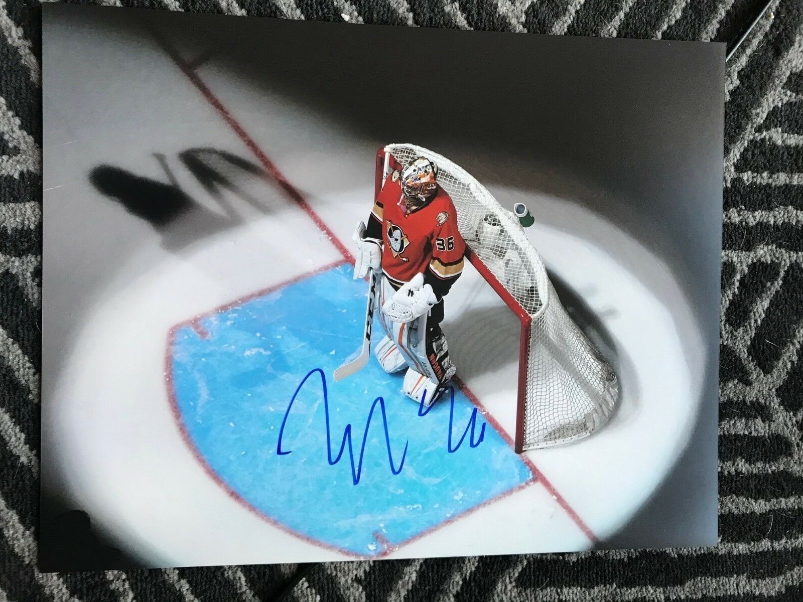 Anaheim Ducks John Gibson Signed Autographed 11x14 Photo Poster painting COA