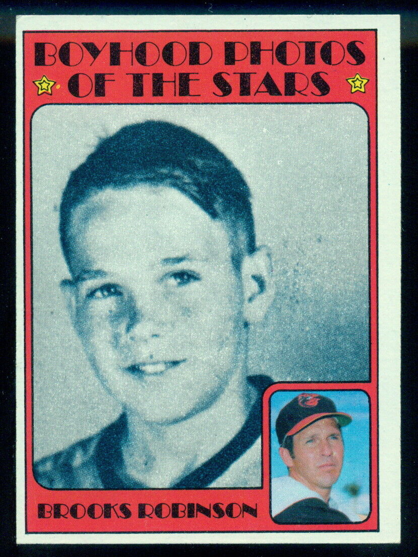 1972 TOPPS BASEBALL #498 BROOKS ROBINSON NM BALTIMORE ORIOLES Boyhood Photo Poster paintings