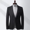 Embroidered slim fit trendy casual suit