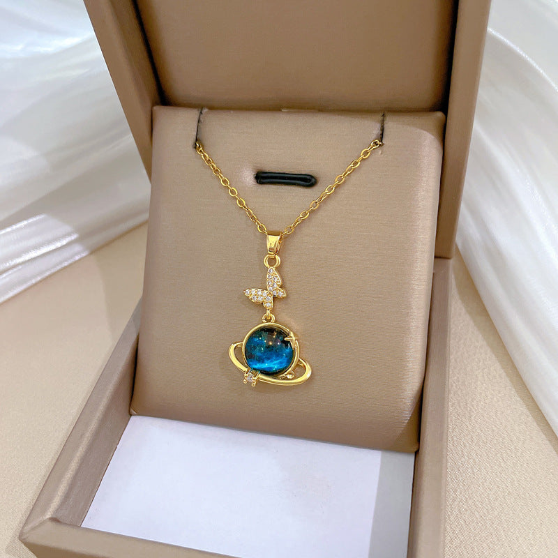 Moon Geometric Stainless Steel Stainless Steel Necklaces