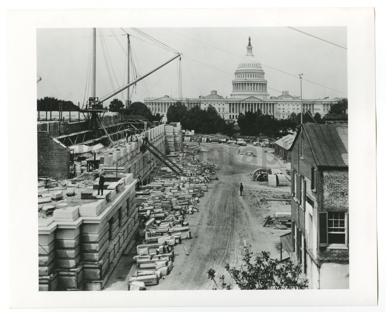 Library of Congress - Vintage 8x10 Publication Photo Poster paintinggraph - Construction - 1891