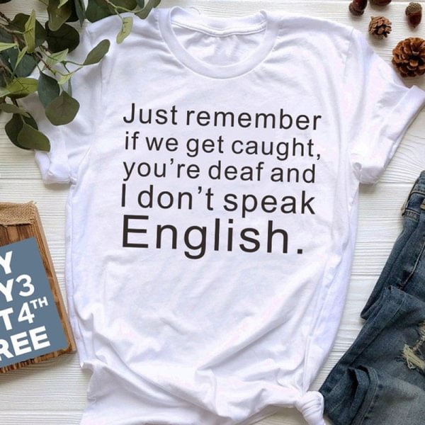 （US Size）Graphic Tee Shirt Women: "Just Remember If..."Printed Graphic Cool Tee for Spring,Summer, Autum and Fall - Shop Trendy Women's Clothing | LoverChic