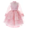 Kid Baby Girl Princess Fluffy Yarn Korean  Dresses