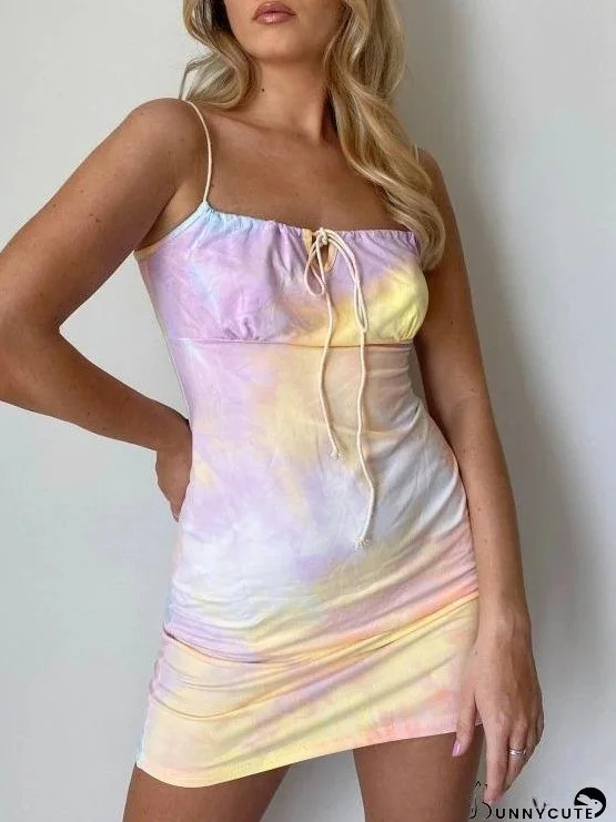 Mini Tie Dye Bodycon Dress
