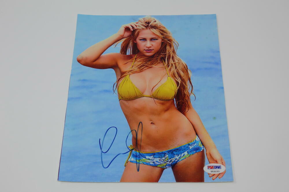 ANNA KOURNIKOVA SIGNED AUTOGRAPH 8x10 Photo Poster painting - VERY SEXY TENNIS STAR, BALL PSA