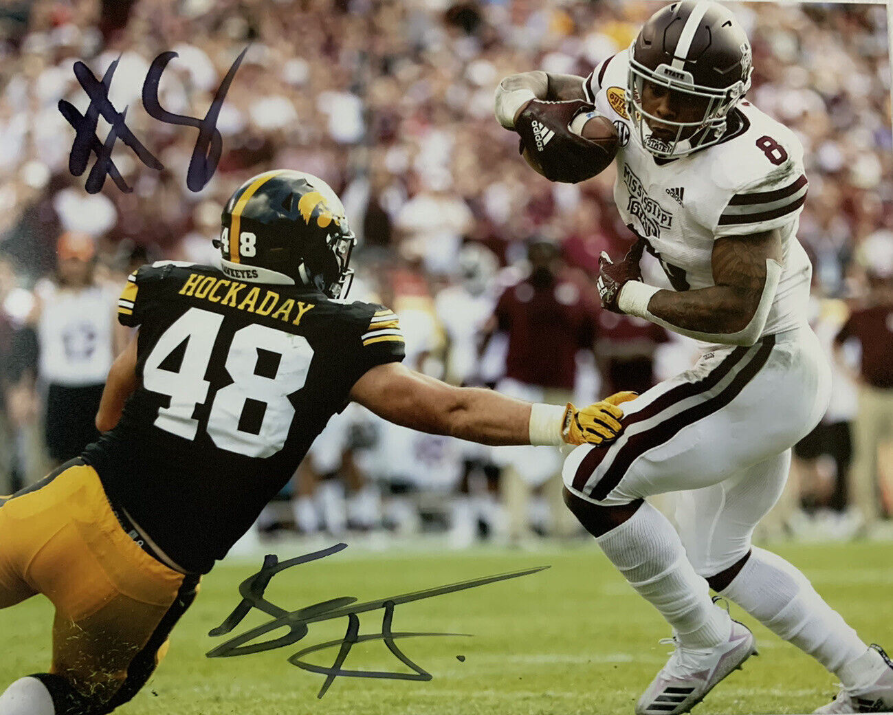 KYLIN HILL HAND SIGNED 8x10 Photo Poster painting MISSISSIPPI ST. FOOTBALL AUTHENTIC AUTOGRAPH