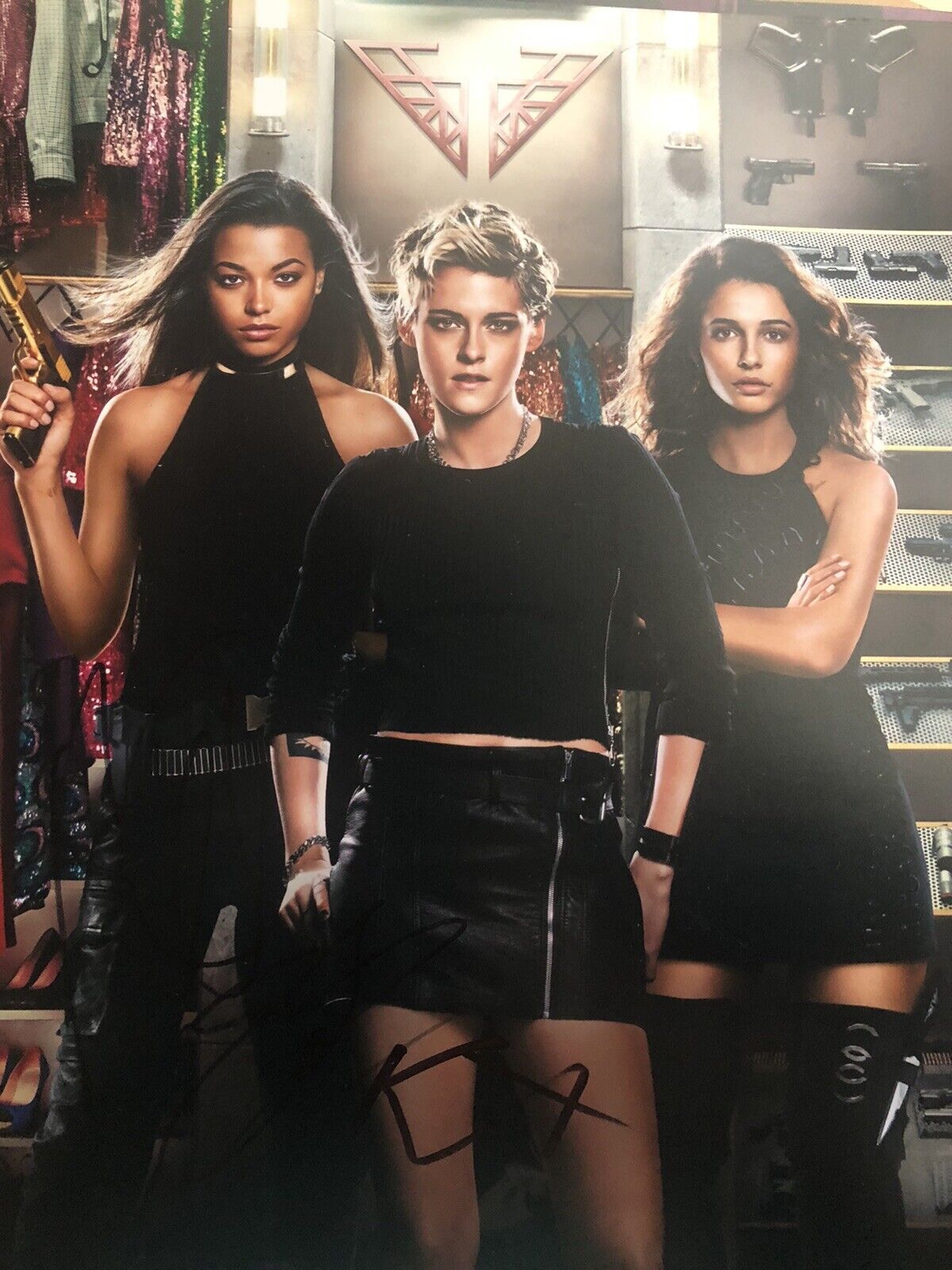 Kristen Stewart/ Scott/ Balinska Fully Signed Charlies Angels 11x14 Photo Poster painting AFTAL