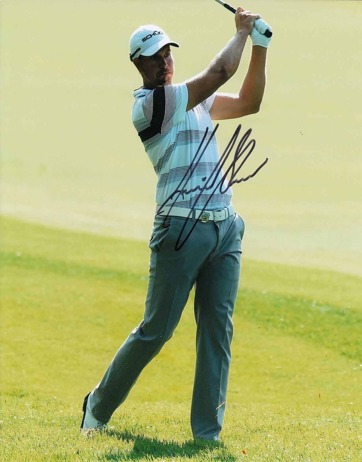 HENRIK STENSON signed (PGA GOLF) 8X10 Photo Poster painting *BRITISH OPEN CHAMPION* W/COA #3