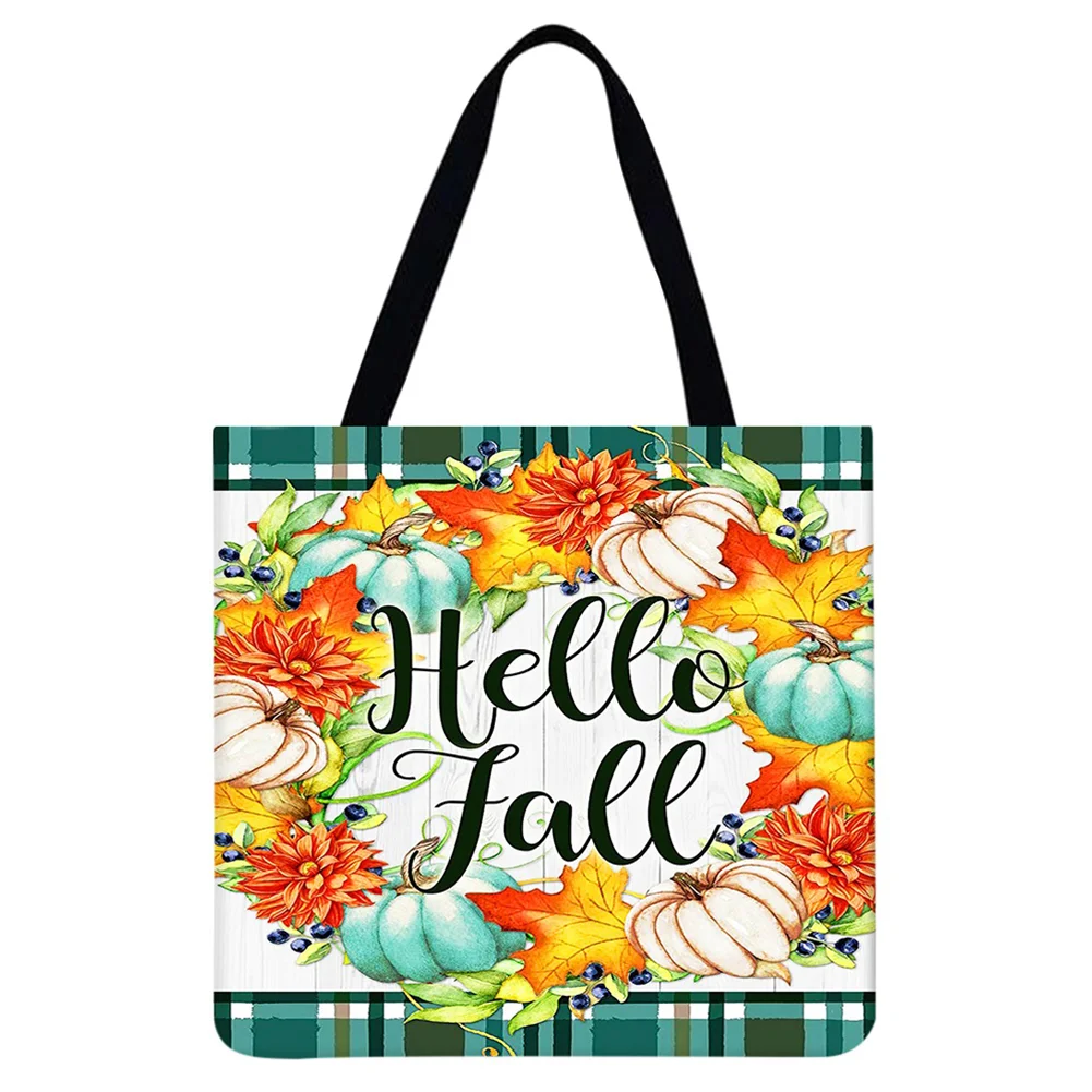 Linen Tote Bag - Fall Festival