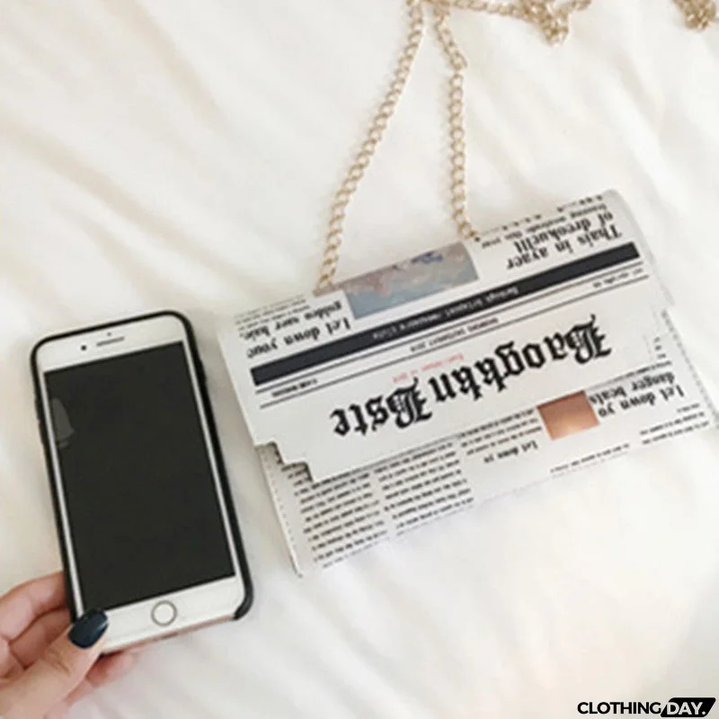 Casual Daily Print Patchwork Chains Bags