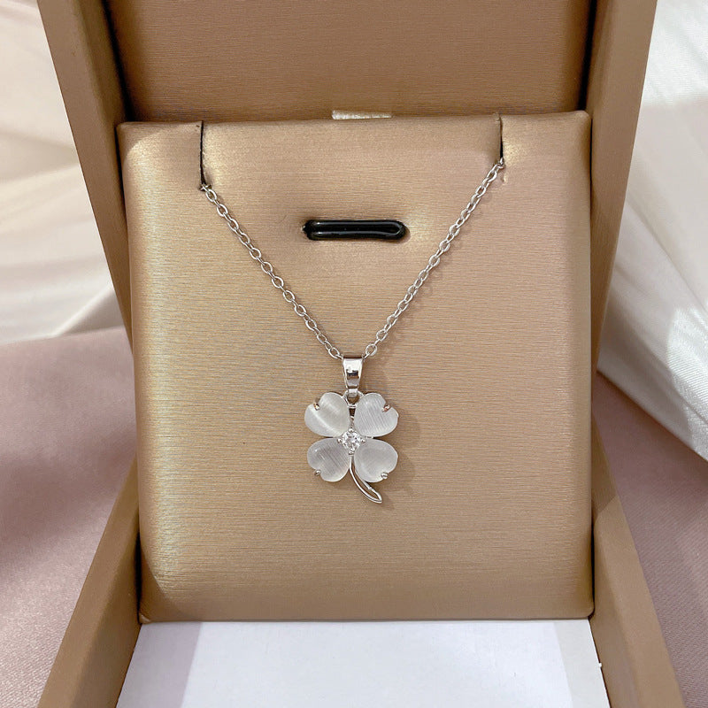 2 Pieces Minimalist Geometric Titanium Steel Diamond Inlay Necklaces