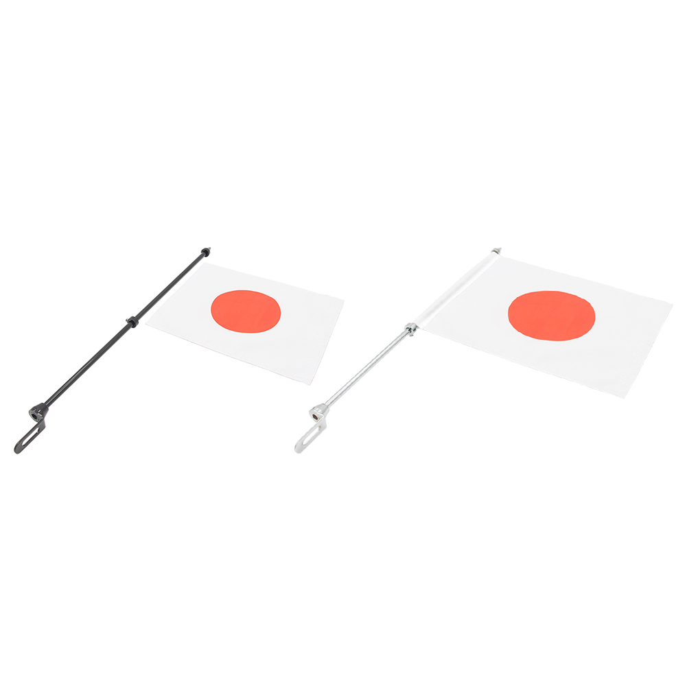 

Universal Motorcycle Flagpole Japanese Flag Rear Luggage Rack Flag Pole, Silver, 501 Original