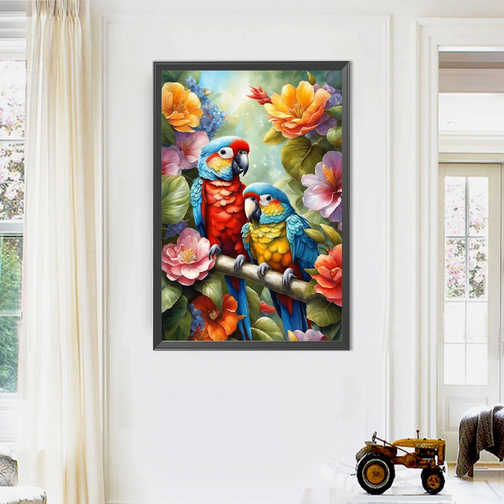 Partial AB Diamond Painting - Full Round Drill - Parrot(Canvas|45*65cm)