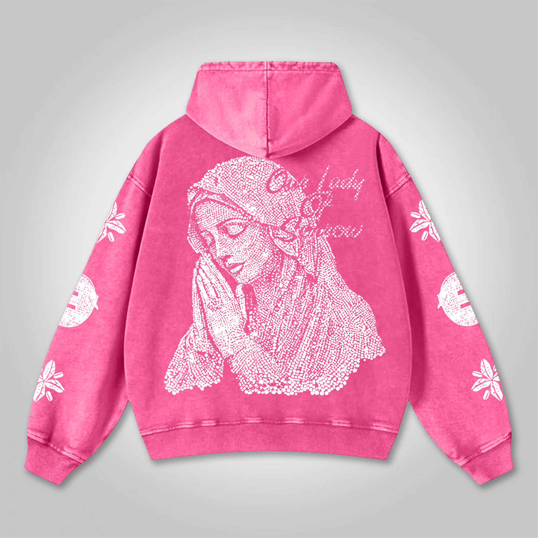 Vintage Madonna Graphic Acid Washed Oversized Hoodie