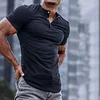 Men's Spring/Summer Henley Stretch Slim T-Shirt by Inlyline