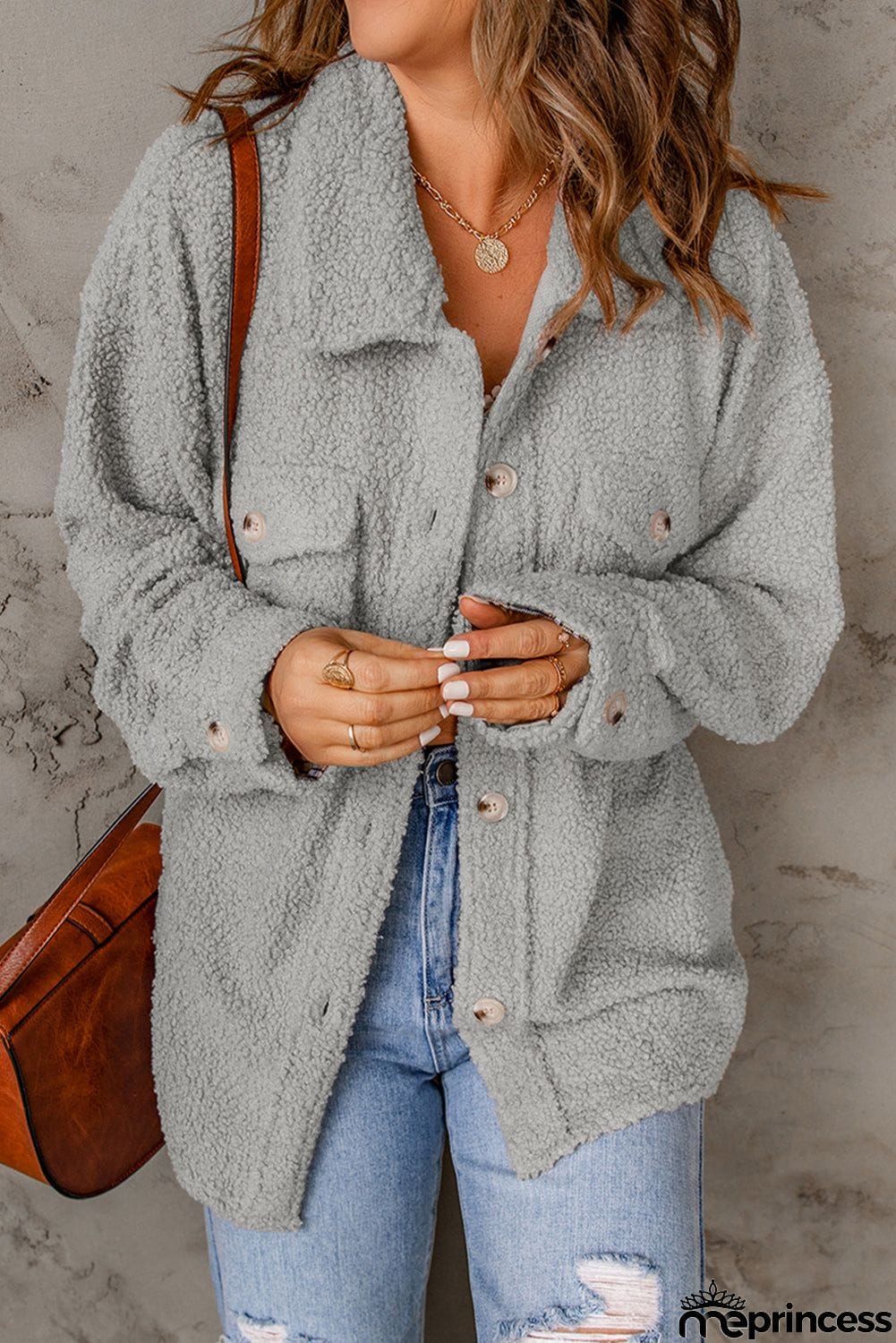 Flap Pockets Button Front Jacket