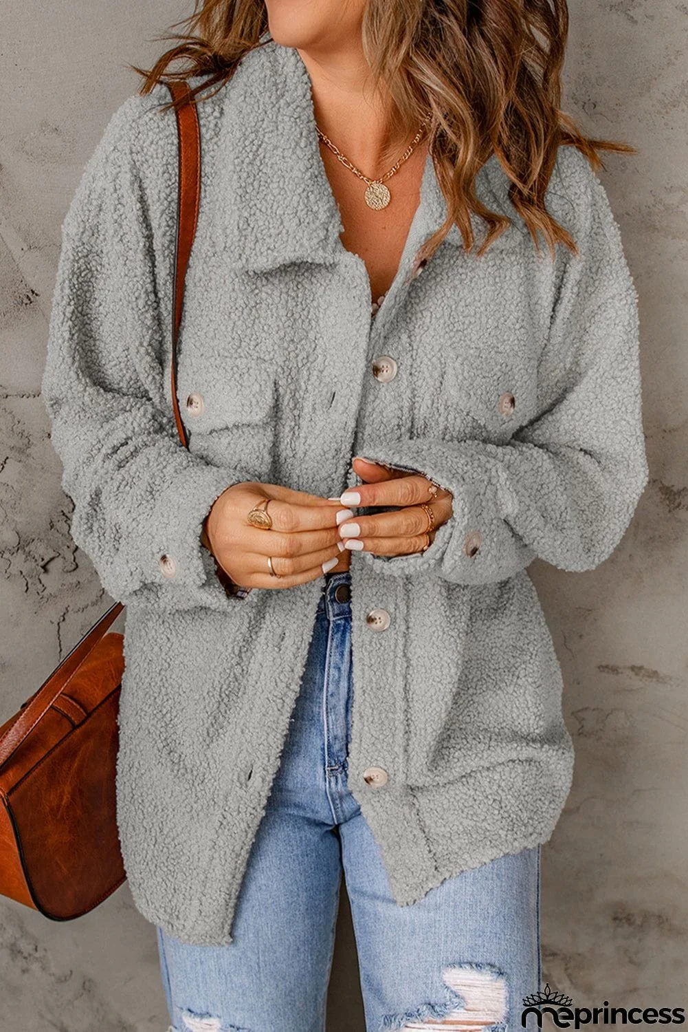 Flap Pockets Button Front Jacket