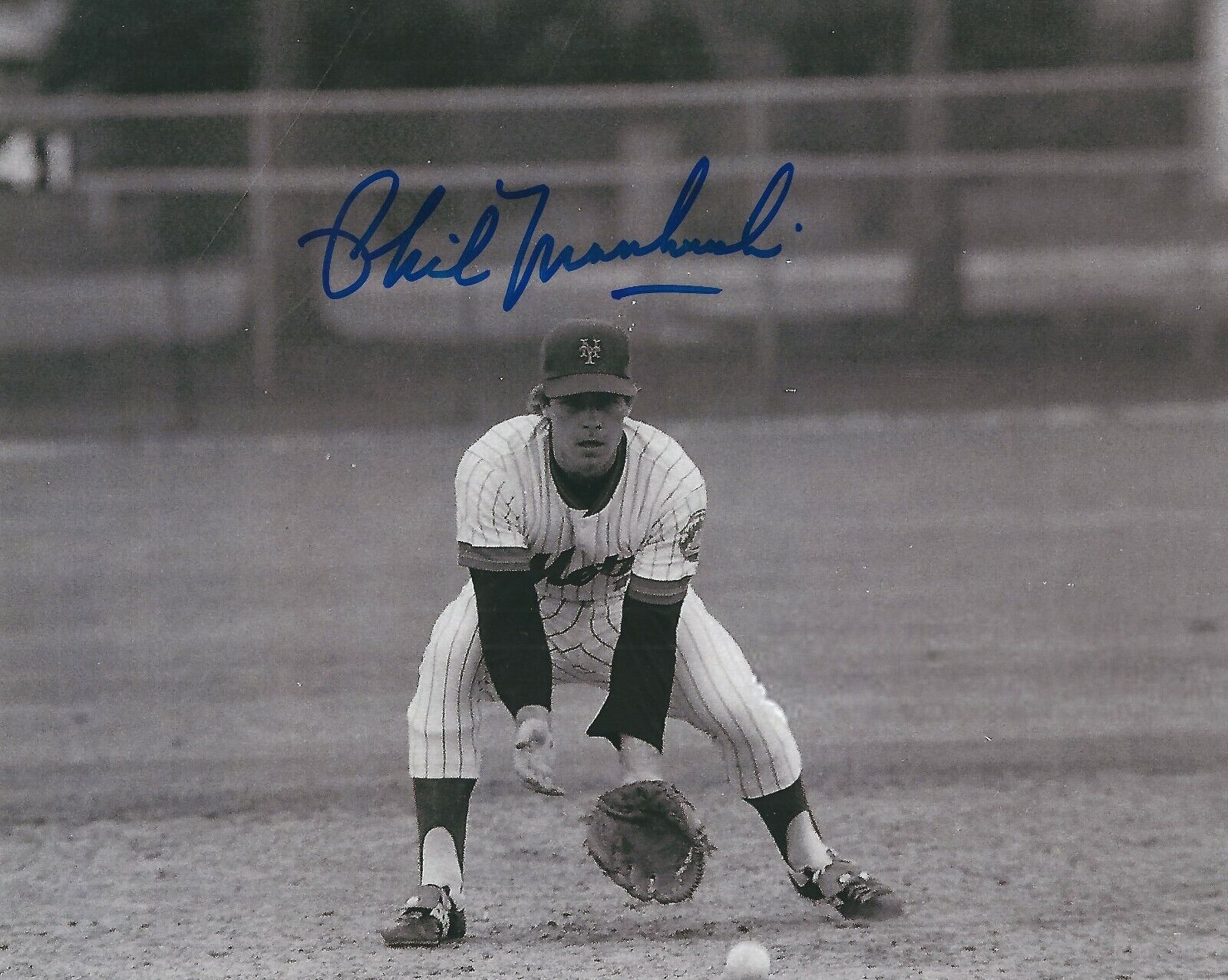 Signed 8x10 PHIL MANKOWSKI New York Mets Autographed Photo Poster painting - COA