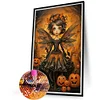 Diamond Painting -DIY Round Drill Halloween Girl(40x60 CM)