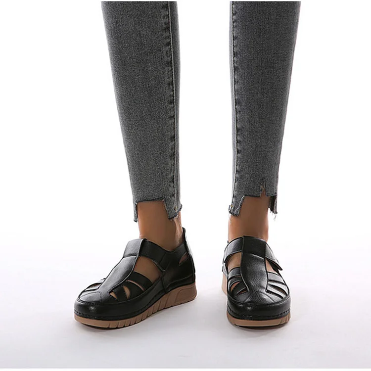 Casual Orthopedic Velcro Walking Wedge Toe Sandals 1688 Stunahome.com