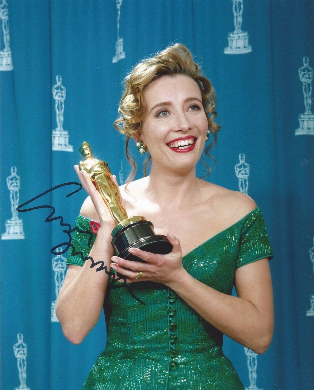 Emma Thompson Signed Academy Award 10x8 Photo Poster painting AFTAL