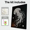 DIY Pearl Painting Jellyfish for Home Wall Decor with Frame(40*30cm)