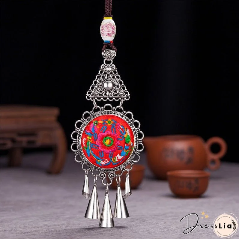 Ethnic Style Old Embroidery Necklace Sweater Chain