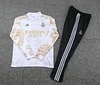 2024/2025 Real Madrid Royal White print special edition Half-Pull Training Suit Football Shirt 1:1 Thai Quality Set