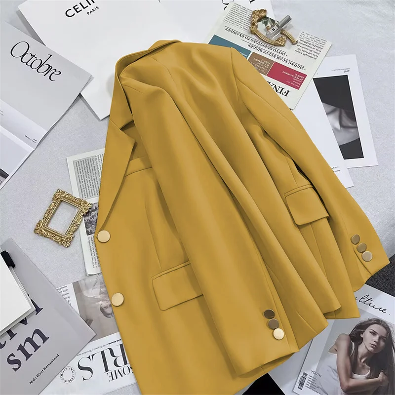 Toloer Toloer Jacket Female Korean Joker 2024 Spring And Autumn New Korean Version White Temperament Casual Metal Buckle Small Suit Female-Outfit Ideas