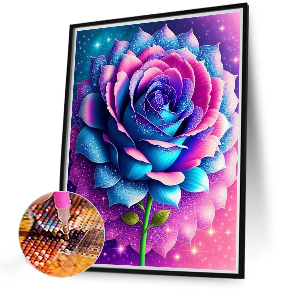 2pcs/Set Diamond Painting - Full Round Drill - Rose(Canvas|30*40cm)