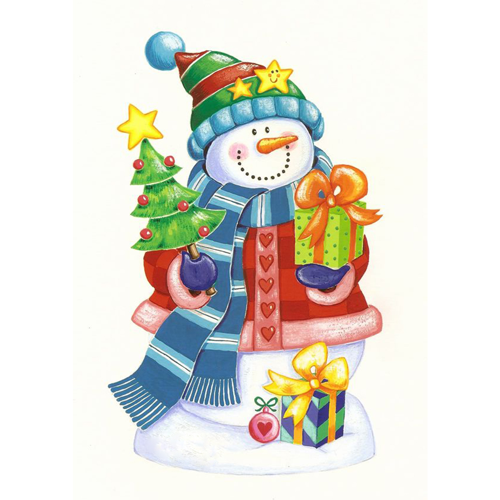 

Snowman - 11CT Stamped Cross Stitch - 40*53CM, 501 Original