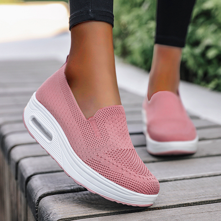 Breathable Sneakers Women Slip On,Fashion Men Mesh Casual Slip-On Sport Shoes Runing Platform Shoes QueenFunky