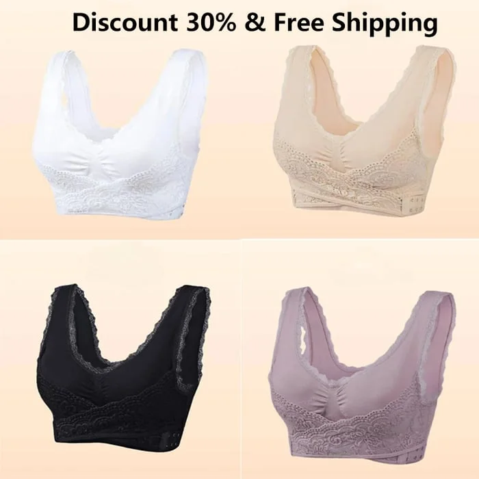 Comfy Corset Bra Front Cross Side Buckle Lace Bras