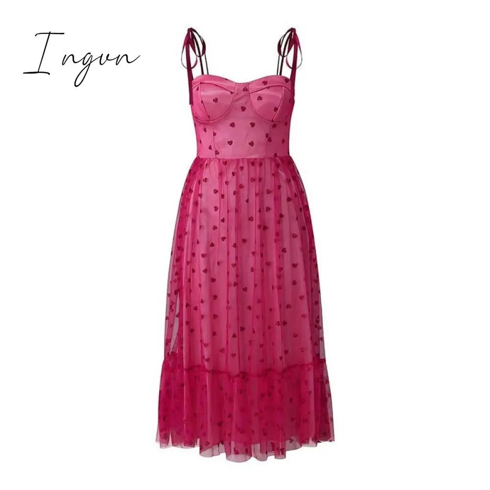 Ingvn - Women’s Dresses Summer Sexy Slash Neck Floral Print Boho Beach Dress Pleated Sleeveless