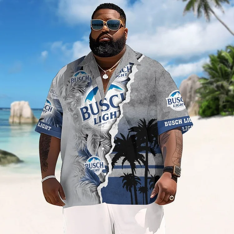 Busch Light Plus Size Hawaiian Shirt – Tropical Summer Style