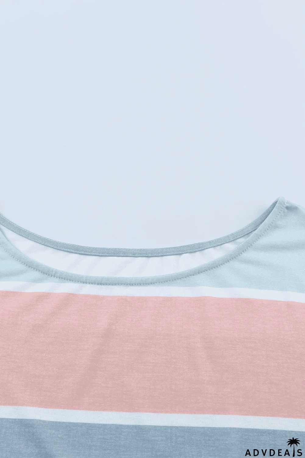 Multicolor Striped Color Block Loose Fit Half Sleeve Maxi Dress