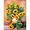 Sunflower Vase -11CT Stamped Cross Stitch Kit(36*46cm)
