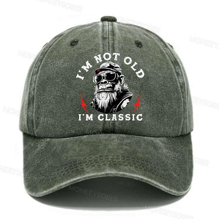 Personalized " I'm Not Old I'm Classic " Custom Washed Baseball Caps
