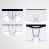 4 PCS 50g ultra-thin, highly translucent, sexy transparent ice silk seamless breathable nude boxer briefs