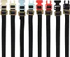 RC Crawler Accessories 1/10 Scale roof Rack 5Pcs Scale Luggage Rope Roof Rack Tie Down Straps Buckle for 1/10 RC Crawler TRX4 TRX6 SCX10 Wrangler D90 WPL D12 TF2 YK6101 (Red)