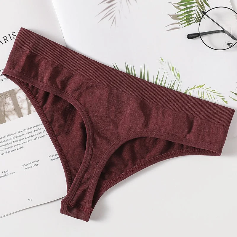 Women Underwear Thongs Sexy Panties G-String Female Underpants Lingerie Seamless Shapewear Sexy Panty High Rise Briefs M-XL