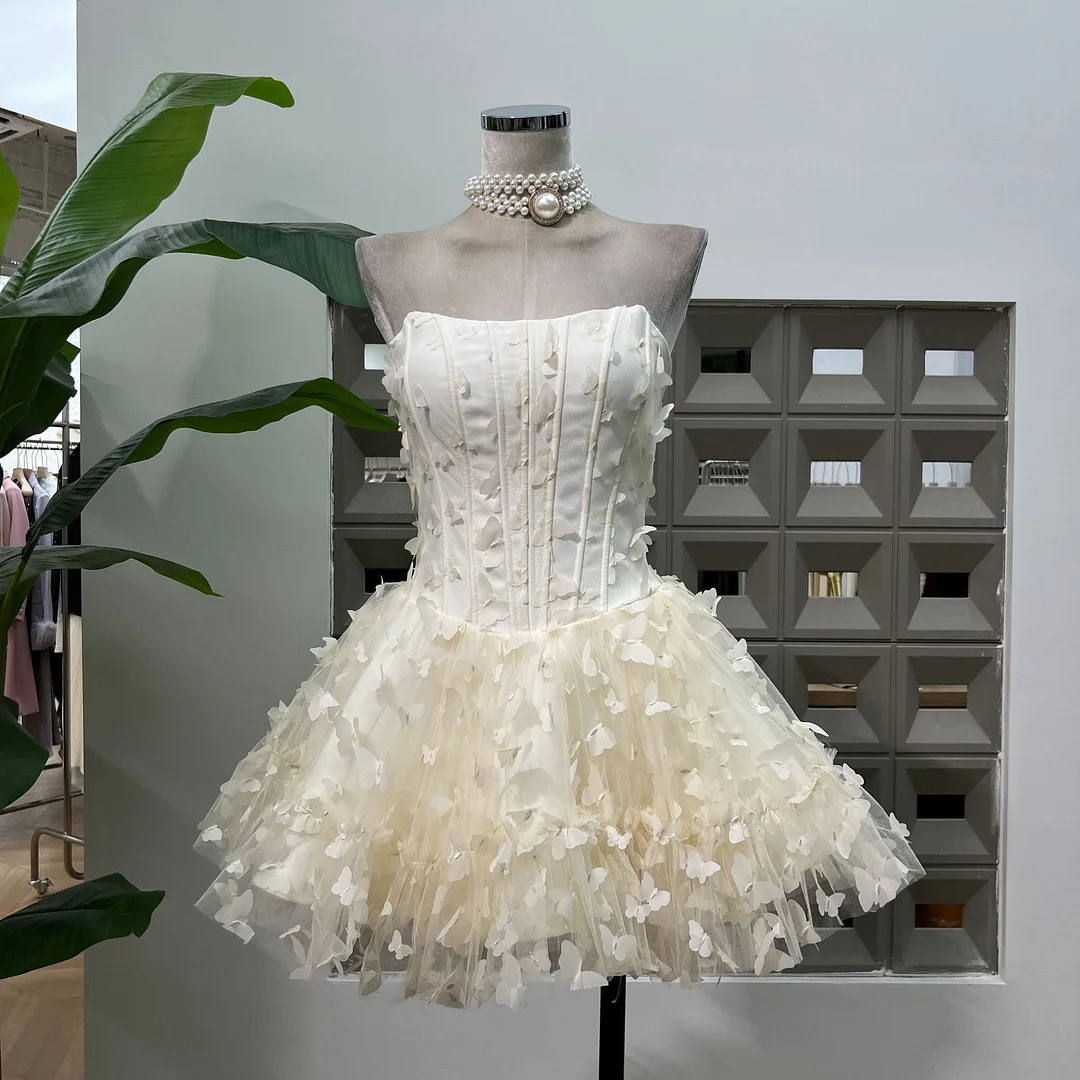 Brownm Romantic Sweet Name Of The Golden Party 穩蝩蝶蝶fish Bone Strapped Braped Dress With Shorts