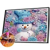 >SALE<5D DIY Partial Special Shaped Drill Diamond Painting Snowman-Purple Decor40x50cm
