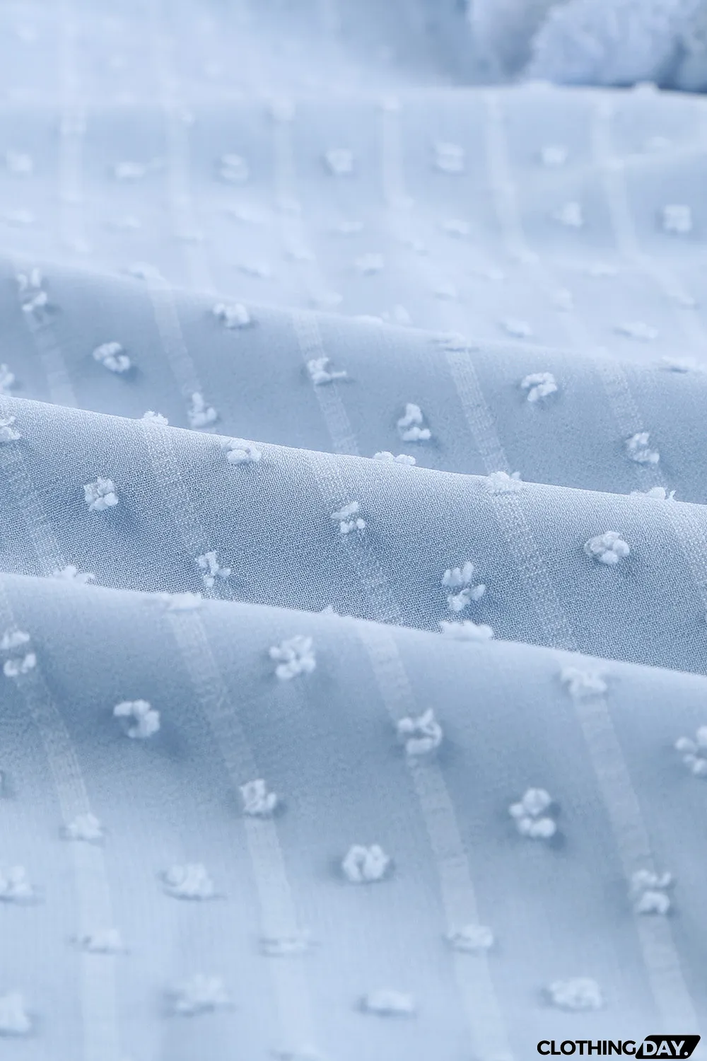 Elegant V-Neck Swiss Dot Lace Blouse