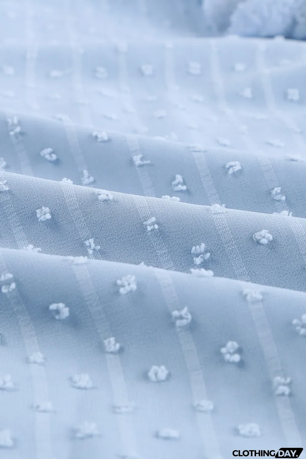 Elegant V-Neck Swiss Dot Lace Blouse